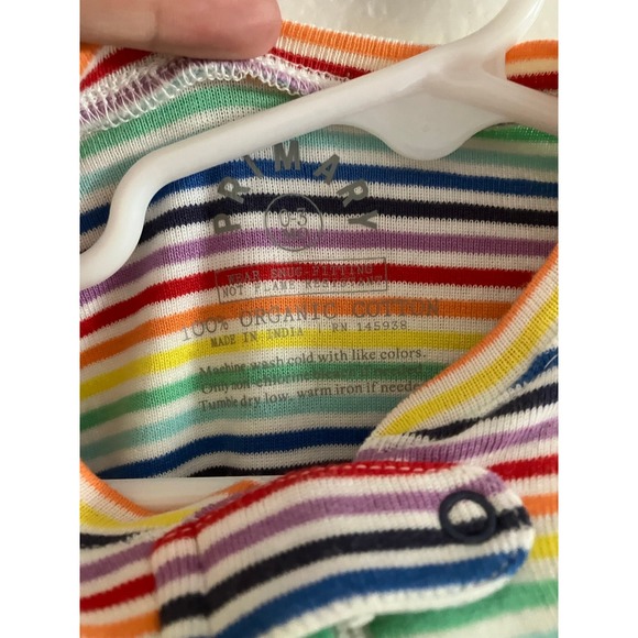 Primary Clothing Rainbow Onsie Organic Cotton Size 0-3 Months - Picture 3 of 4